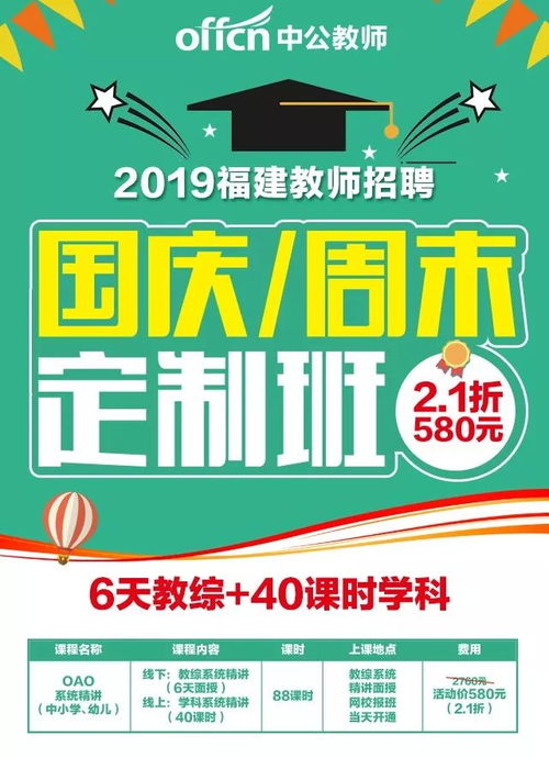 福州教育局招19届高校毕业生36人